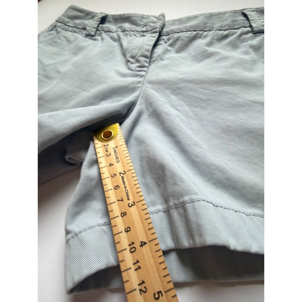 J.Crew City Fit Chino Shorts Womens 6 Light Blue Cotton Twill Low Rise 3 Inseam - Picture 2 of 6